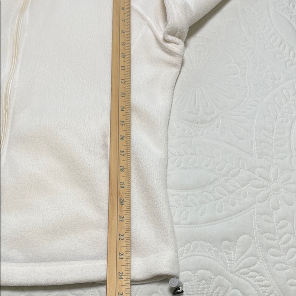Columbia Women's Cream Fleece Zip Up Jacket Size L - Picture 11 of 11